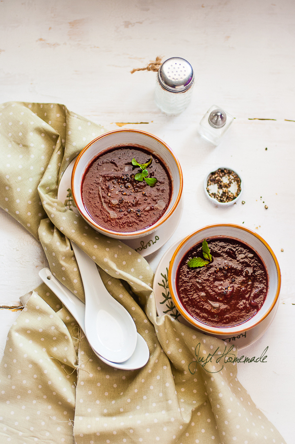 Roasted Purple Carrot soup